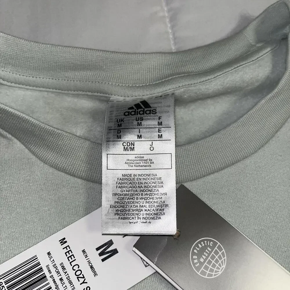 New W Tags Adidas $45 Feel Cozy Sweatshirt Men’s Medium Sports Crewneck pullover